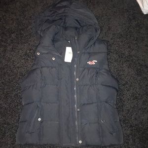Hollister navy blue vest